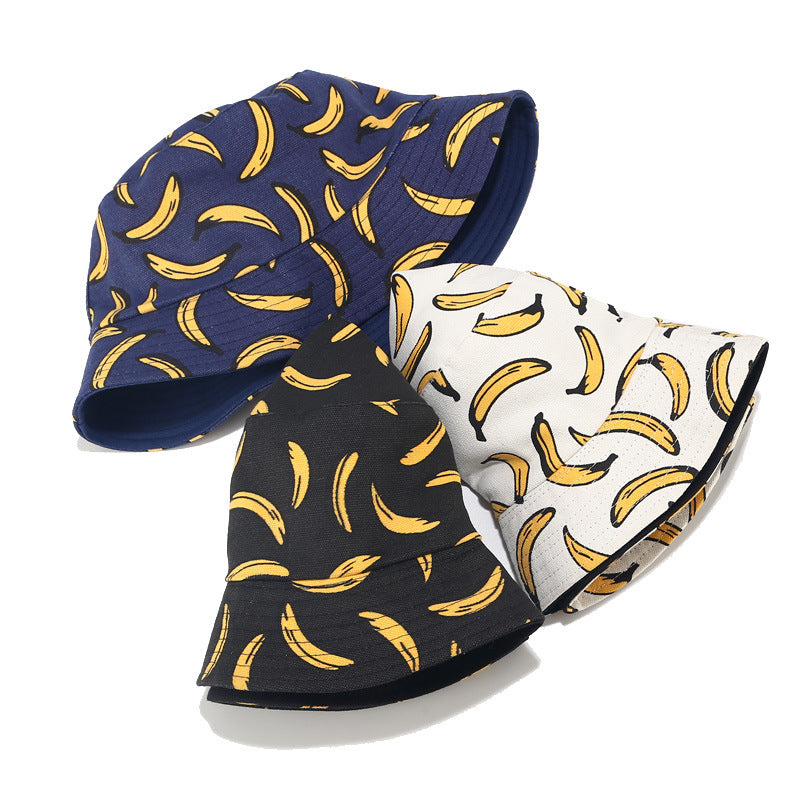 Banana print with fisherman's cap on both sides