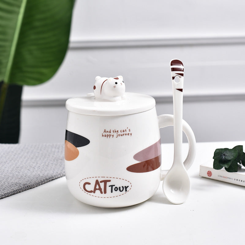 Cute cat mug cartoon ceramic mug