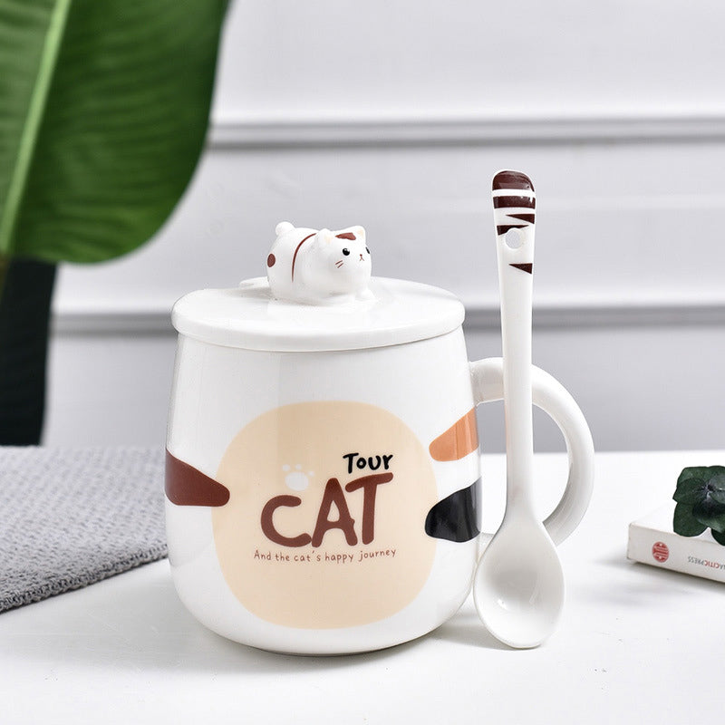 Cute cat mug cartoon ceramic mug