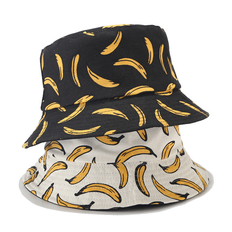 Banana print with fisherman's cap on both sides