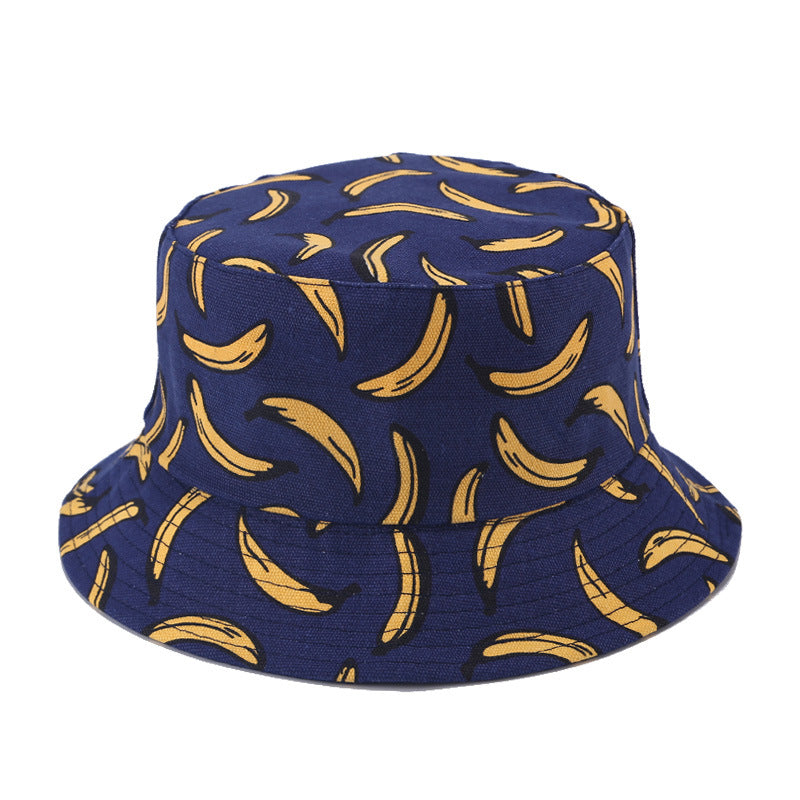 Banana print with fisherman's cap on both sides