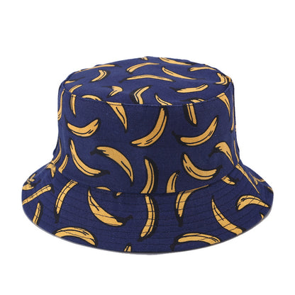 Banana print with fisherman's cap on both sides