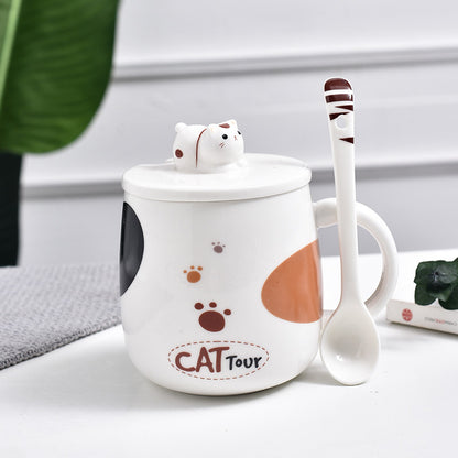 Cute cat mug cartoon ceramic mug