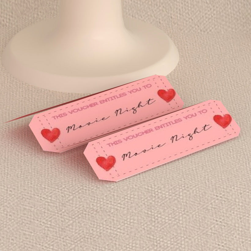 Valentine's Day Theme Printable Digital Design. Valentine coupons.